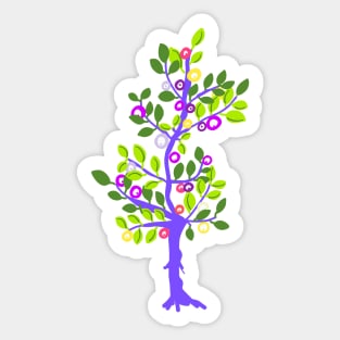 VIOLET APPLE TREE Sticker